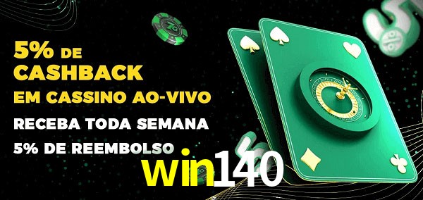 Promoções do cassino ao Vivo win140